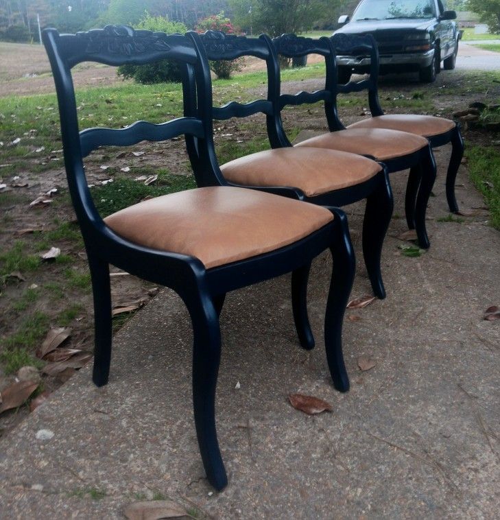 Vintage Duncan Phyfe Rose Back Chairs