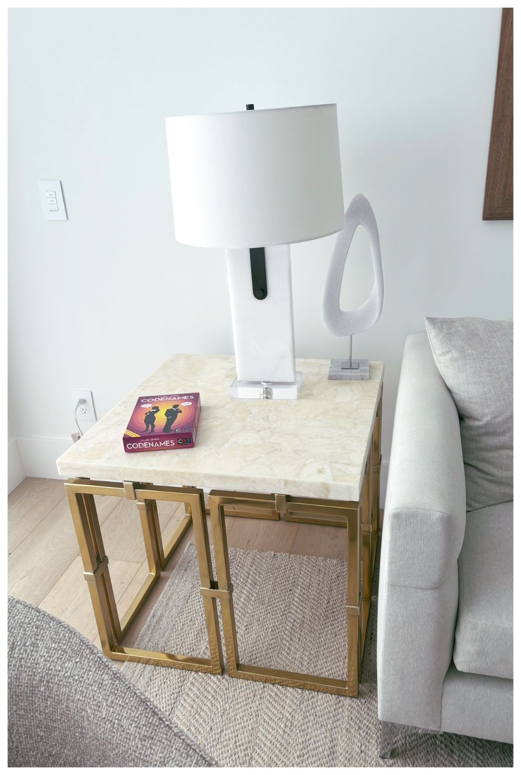 Century Furniture Links Brass And Quartz Side Lamp End Tables