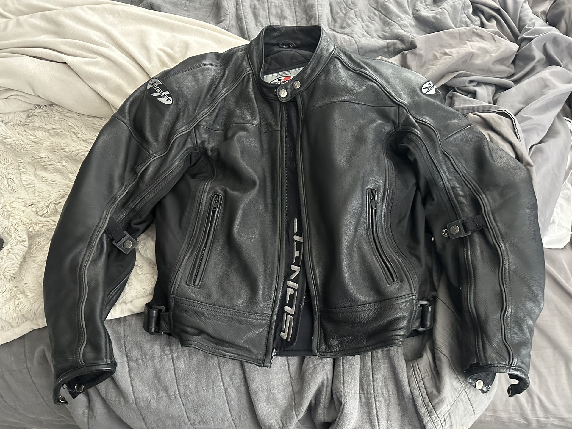 Leather Motorcycle Jacket With Armor