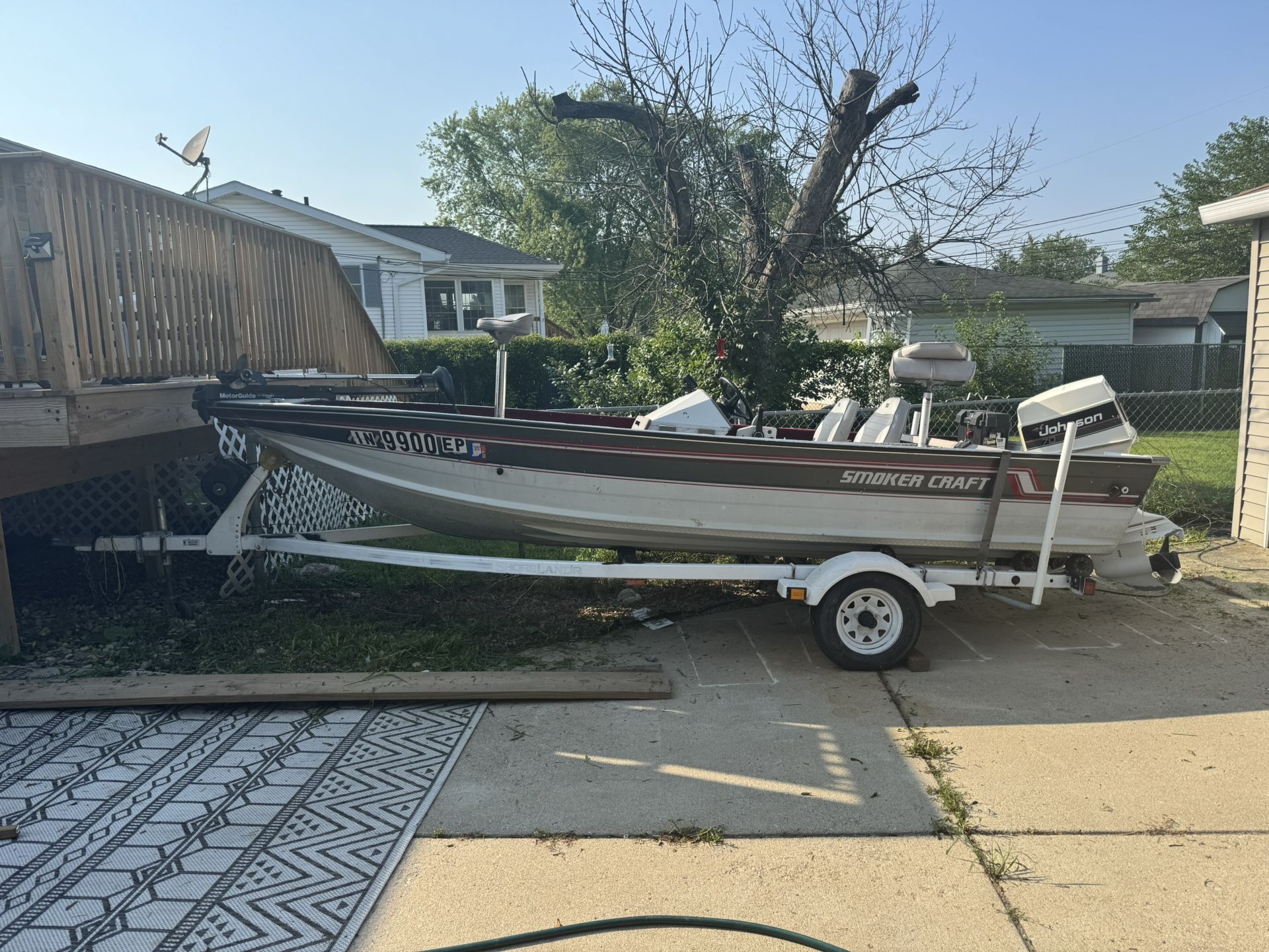 90Smoker Craft W Trailer And Extras $4700