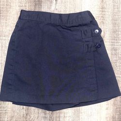 Little Girls Size 4 Navy Blue Dennis School Uniforms Classic Skort Skirt