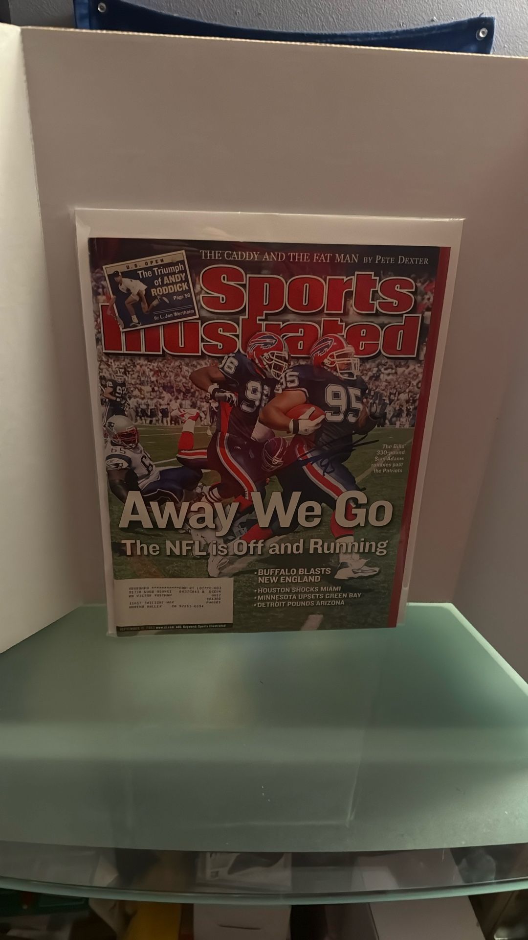 Sports Illustrated Signed On The Front Cover Is Sam Adams