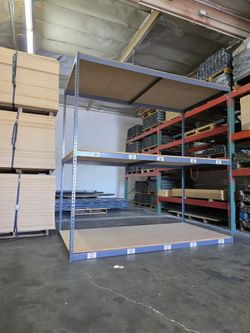 Industrial Racks 96 in W x 48 in D Used 3 Tier Storage Shelving Similar To Uline Shelves Delivery Available