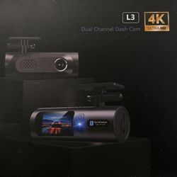 L3 Dual Channel Dash Cam 4K Ultra HD