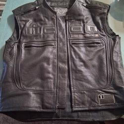 Icon Leather Sleeveless Motorhead With Dixxon Liner