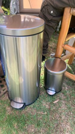 Stainless trash cans