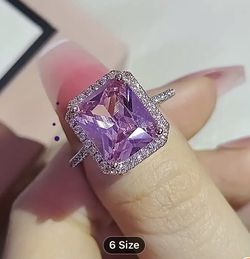 Pink Sparkly Ring size 6