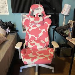 Pink gaming chair cow print ergonomic desk chair /gaming chair