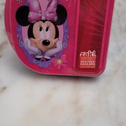 New Minnie MOUSE zak Lunch Box With Spoon/Fork