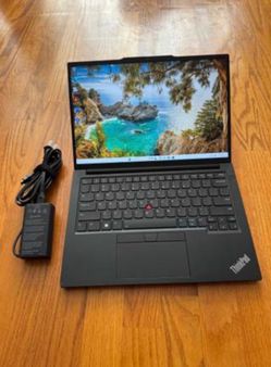 It’s 14 inches Lenovo ThinkPad E14 Gen 5 Laptop Win11 Pro i5 1335U 10-Cores Nvme 256Gb RAM 16Gb Microsoft Office  - FIRMED PRICE - Work Great - No Iss