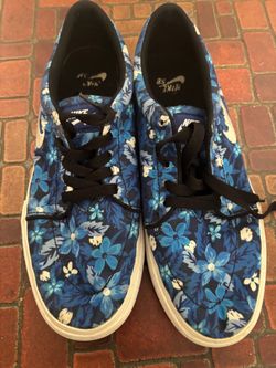 Blue Nike shoes