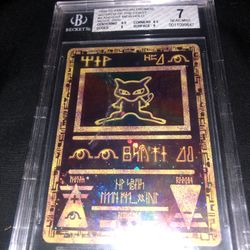 1999 MEWTWO HOLOGRAM CARD #GRADED7