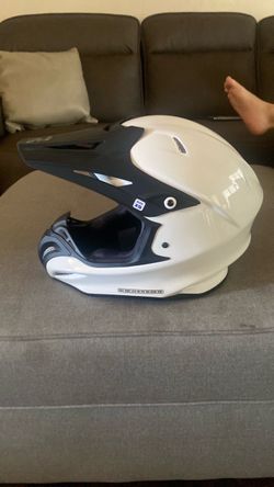HJC White Motocross Helmet Size XS