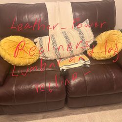 2 Seater Leather Recliner 