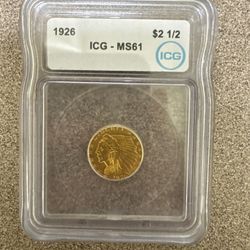 1926 $2.50 Gold Coin MS61