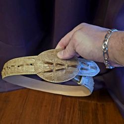 Ostrich Leather Western Belt