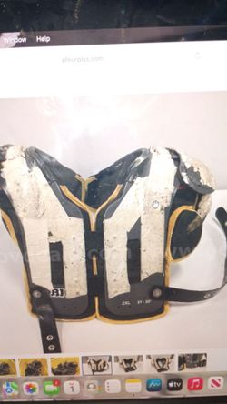 D1 Iowa Hawkeyes Football Pads w/ Back Plate – Varsity/High School Upgrade