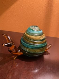 Snail Glass Paperweight 