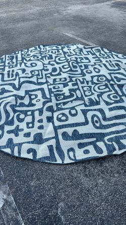 Rug 116 Inch Round  Outdoor 