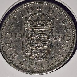 1956 Great Britain 1 Shilling Coin