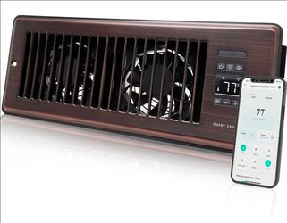 Super Quiet Register Booster Fan for 4" x 12" Register Holes, Smart Register Vent