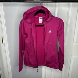 Adidas Pink Zip Hoodie Jacket (Women’s Size Small)