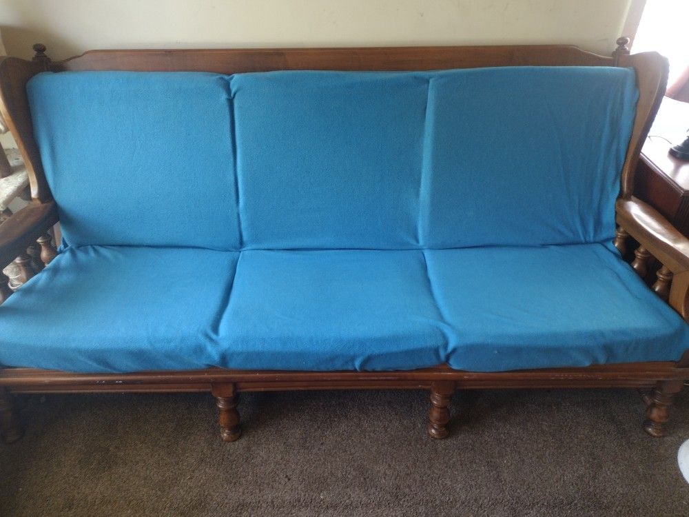 Vintage Hand Crafted Wooden Sofa
