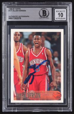 Allen Iverson Signed 1996-97 Topps