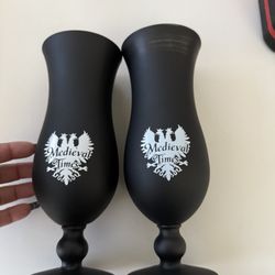 Medieval Times Black Smoked Glass Cups