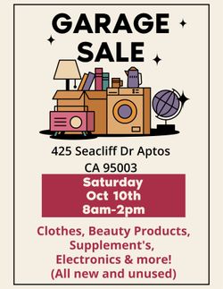 Huge Garage Sale Sat 10/10 — Tons of New/Unused Stuff