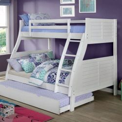 Twin/Full White Bunk Bed w/trundle @Elegant Furniture