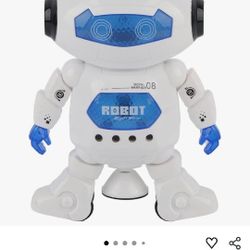 Robot Toys for Kids, 360° Body Dancing Robot Toy with LED Lights and Music, Smart Robot Toys for Toddler Boys and Girls, Battery Not Included