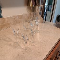Mikasa Crystal Champagne Flutes