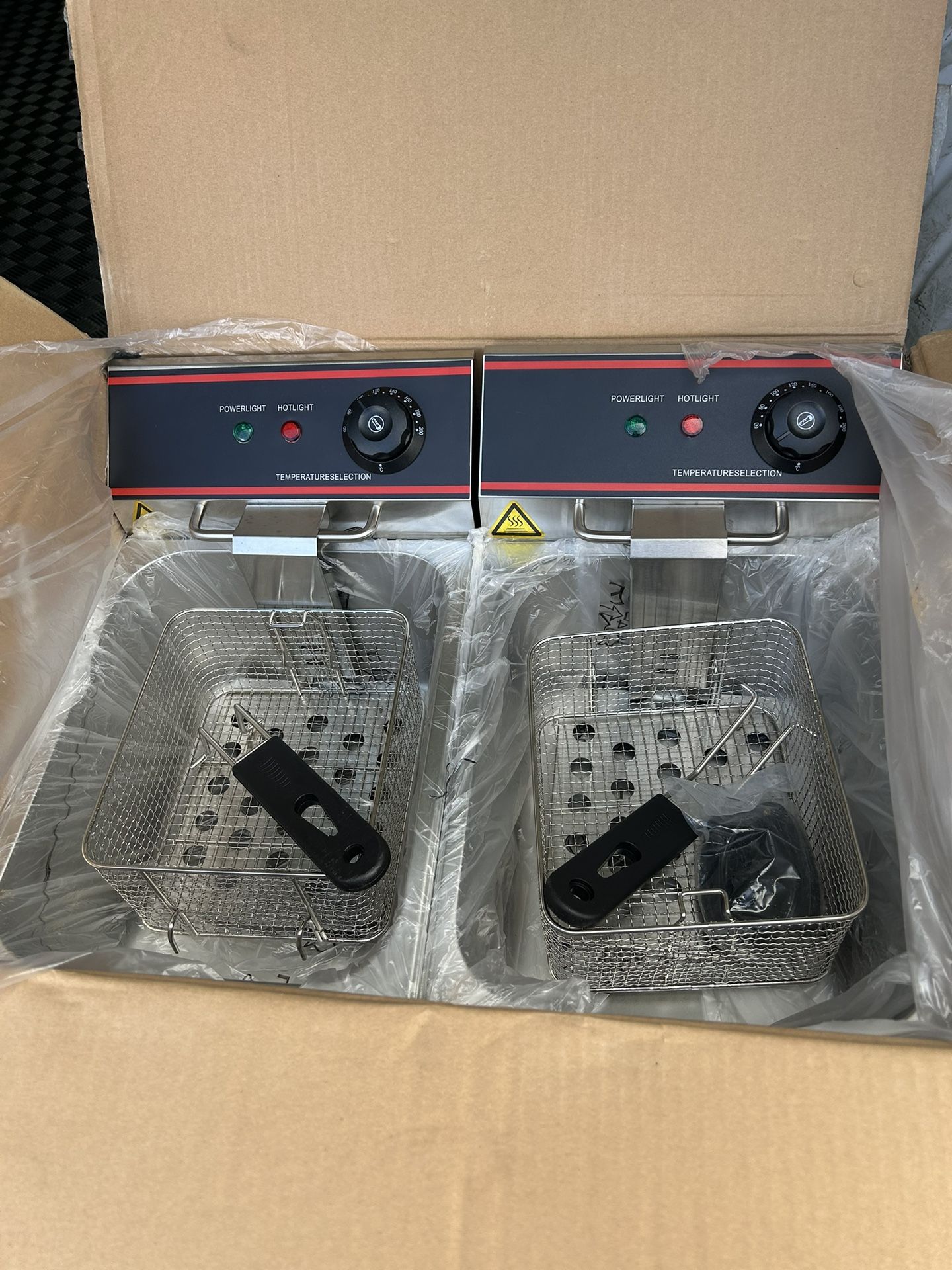 Brand new commercial double deep fryer for $90