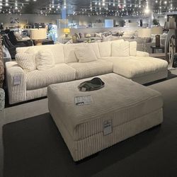Ivory 3PC Chaise Sectional Couch