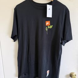 Nike black and orange flower t-shirt