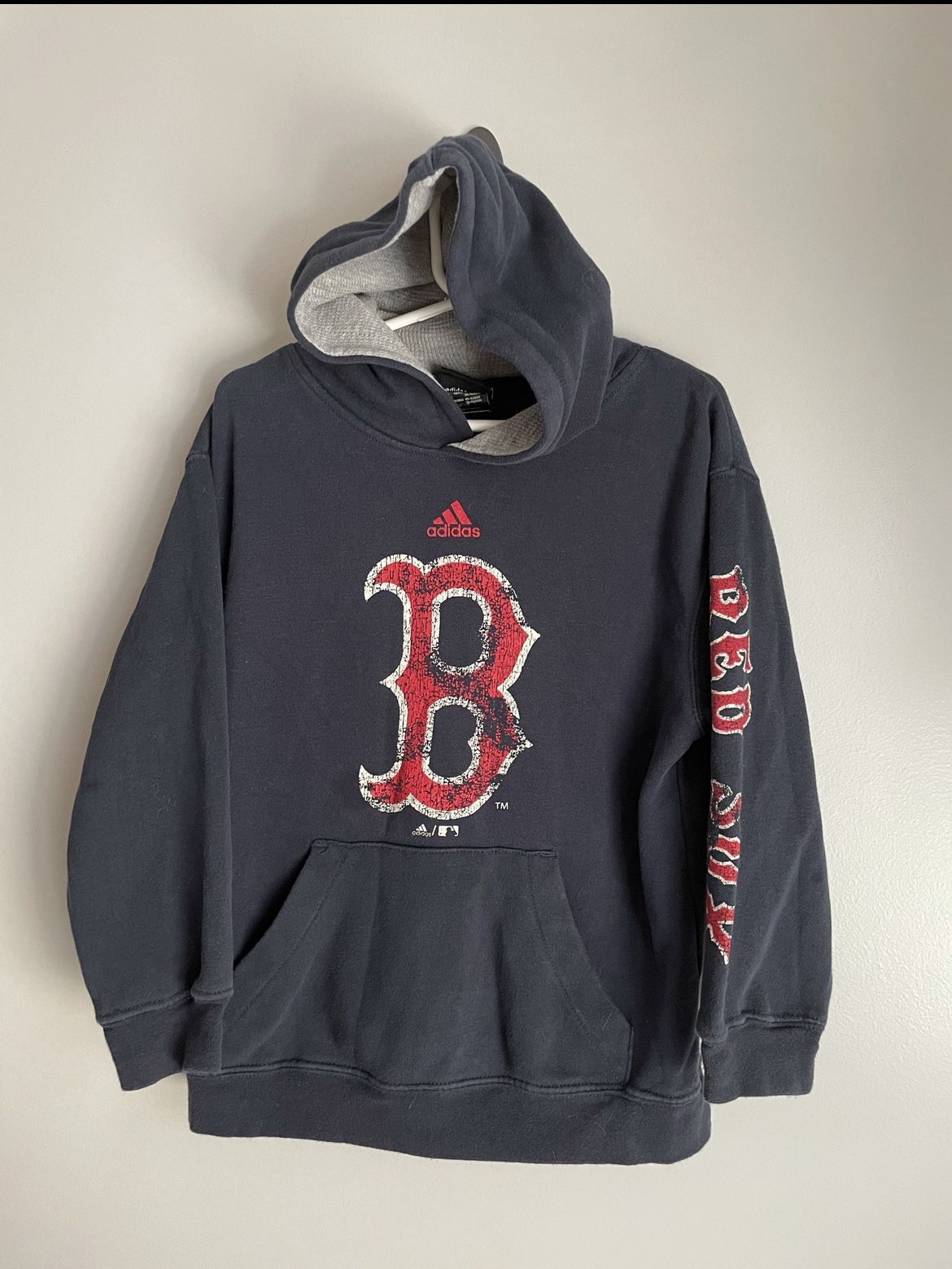Adidas Boston Red Sox Boys Hoodie Hooded Sweatshirt Size 8 medium 