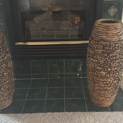 Decorative Wicker Vase Vintage 