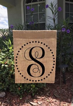 Burlap flags