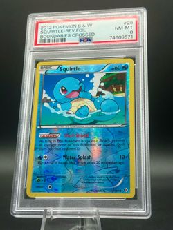 PSA 8 NM Squirtle #29 Reverse Holo 2012 Pokémon Black & White Boundaries Crossed