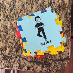 Foam Puzzle Pieces With Yoga Poses