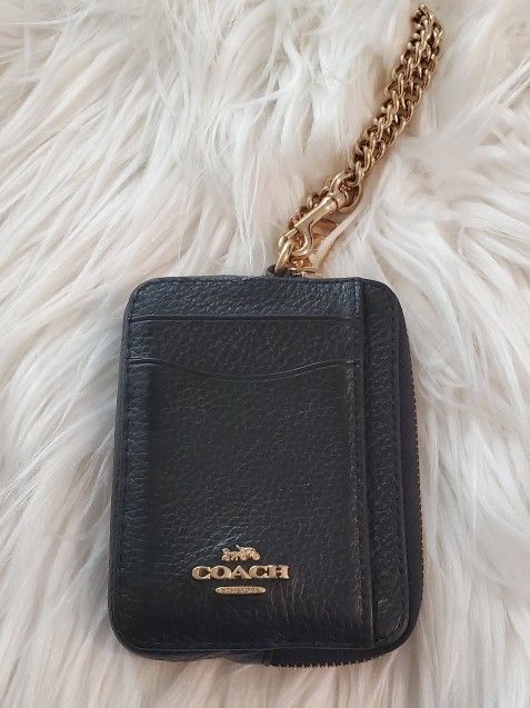 Coach Leather Zip Card Case $40 Org $118