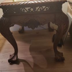Two Solid Wood End Tables