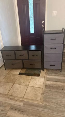 Fabric Drawer Dresser Set of 2