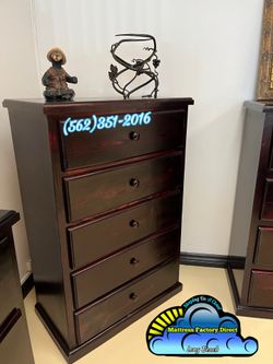 Cherry five drawer pinewood cajonera Comoda de Pino Nuevo