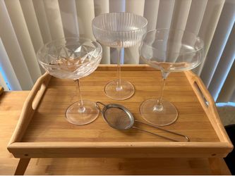 Cocktail Glasses + Hanging Racks