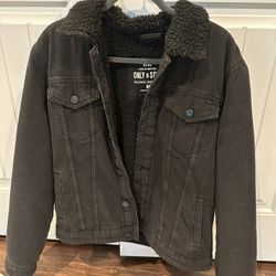 Men's warm denim jacket