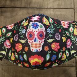 Dia De Los Muertos Sugar Skull Face Mask