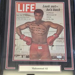 Muhammad Ali Signed & Framed With Letter of Authentication