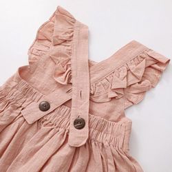 Girls linen adorable Easter dress